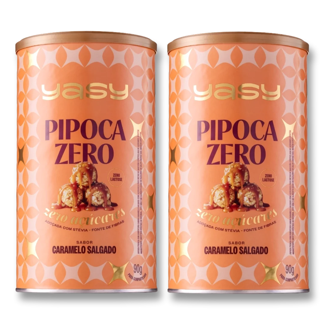 Pipoca Zero YASY, kit 2 Caramelo Salgado