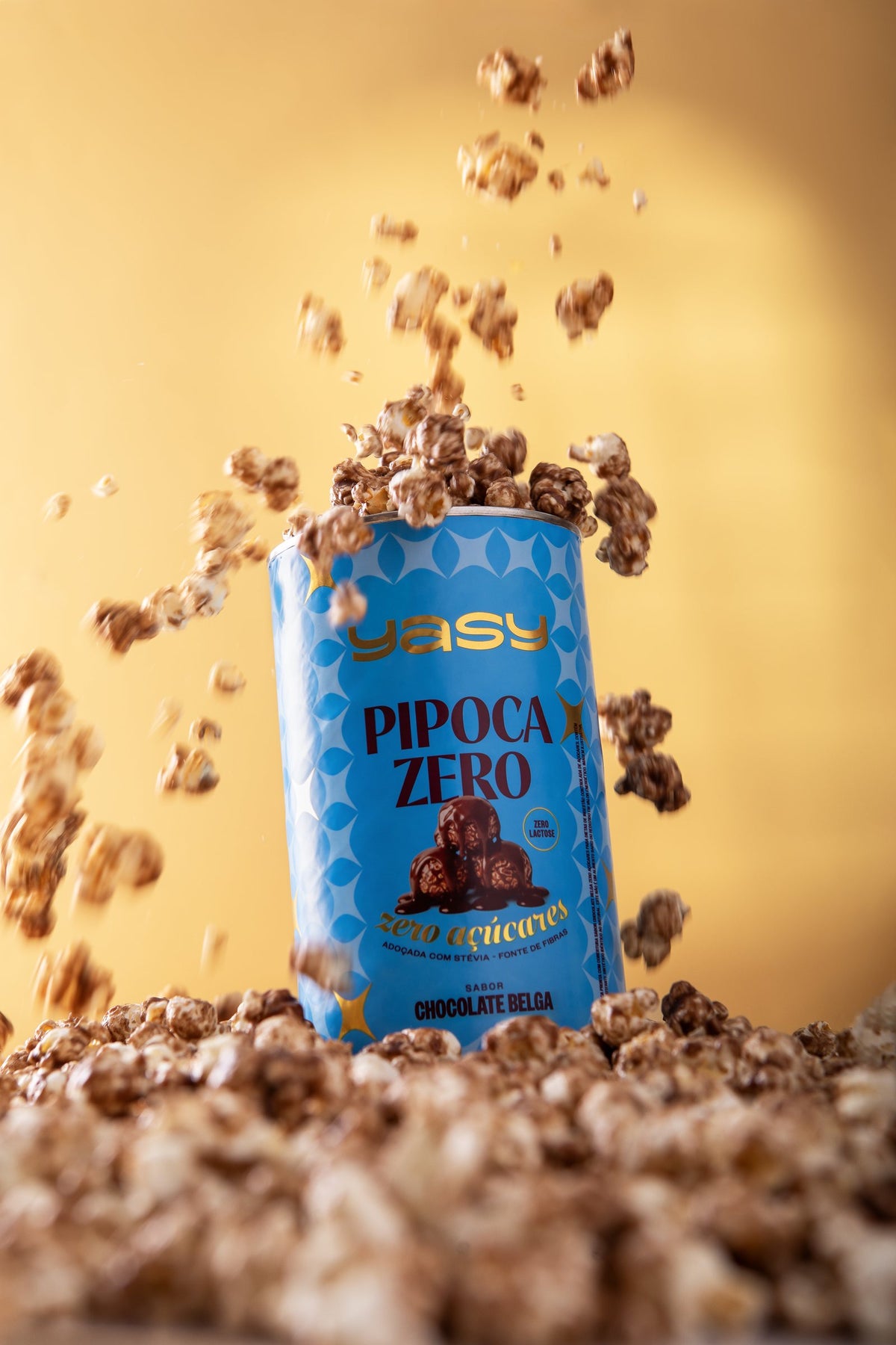 Pipoca Zero YASY, kit 12 Chocolate Belga