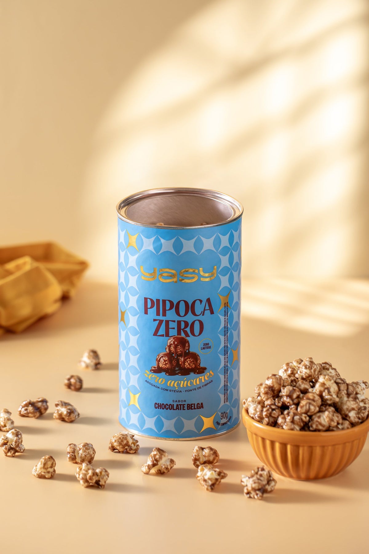 Pipoca Zero YASY, kit 1 Chocolate Belga + 1 Caramelo Salgado