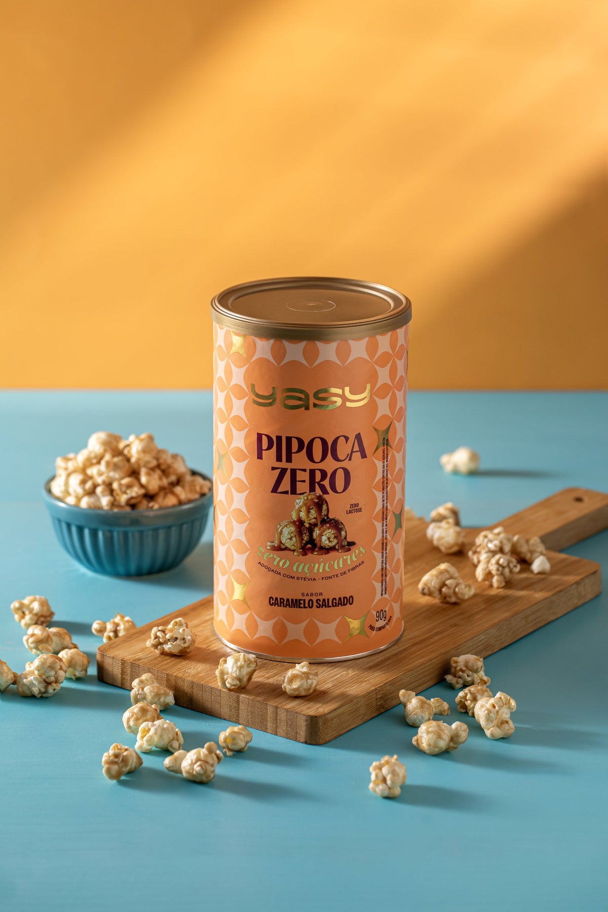 Pipoca Zero YASY, kit 1 Chocolate Belga + 1 Caramelo Salgado