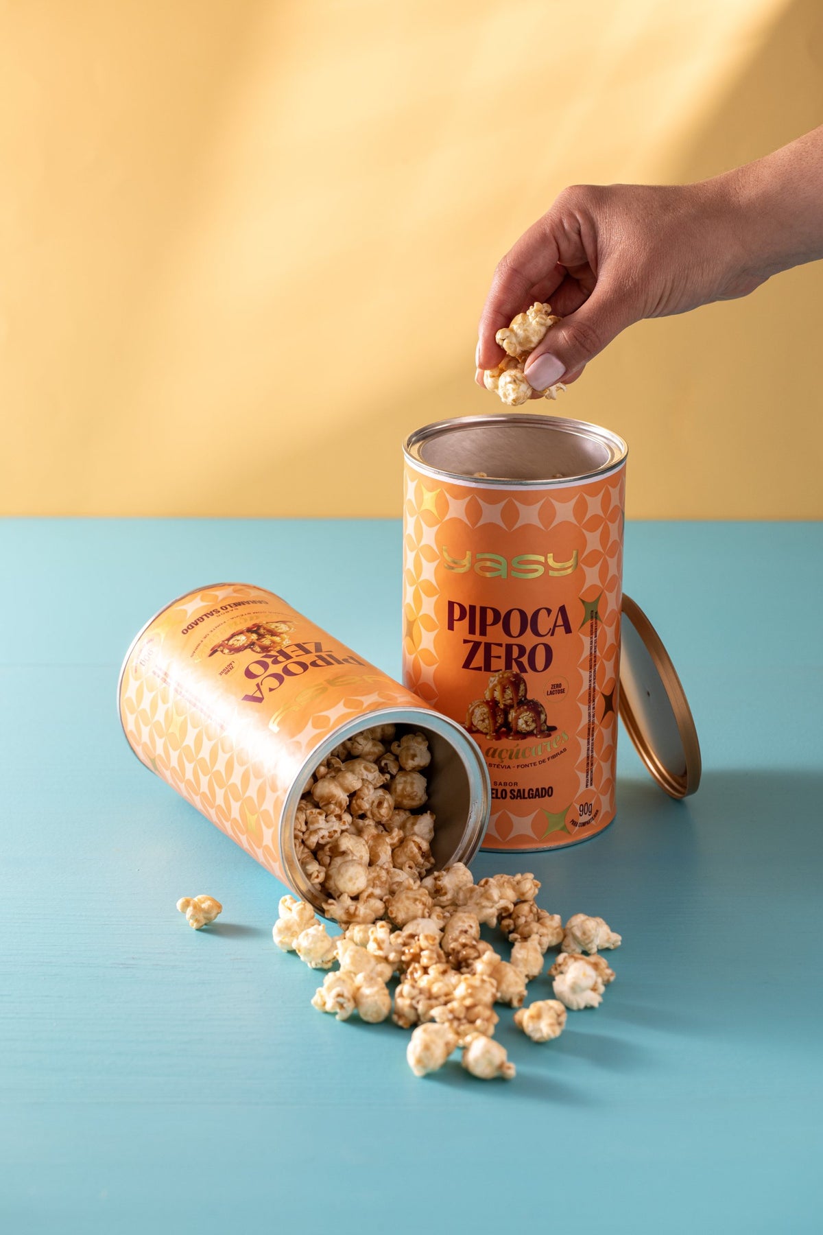 Pipoca Zero YASY, kit 12 Caramelo Salgado